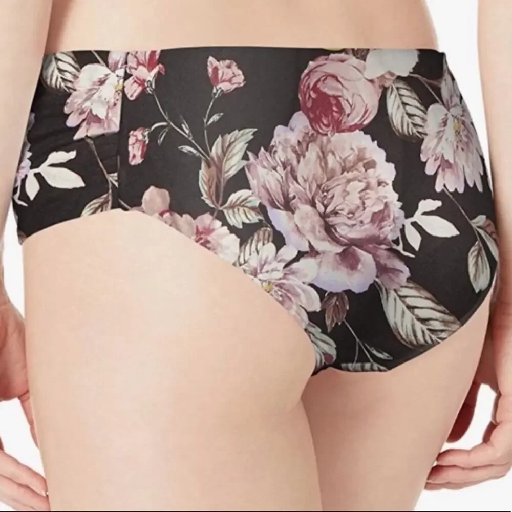 Rachel Roy Floral ruched side swim bikini bottom